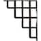Ekena Millwork Diane Wrought Iron Bracket, (Triple center brace), Antiqued Warm Silver 2"W x 12"D x 15"H BKTM02X12X15TDIAWS - alternate 5